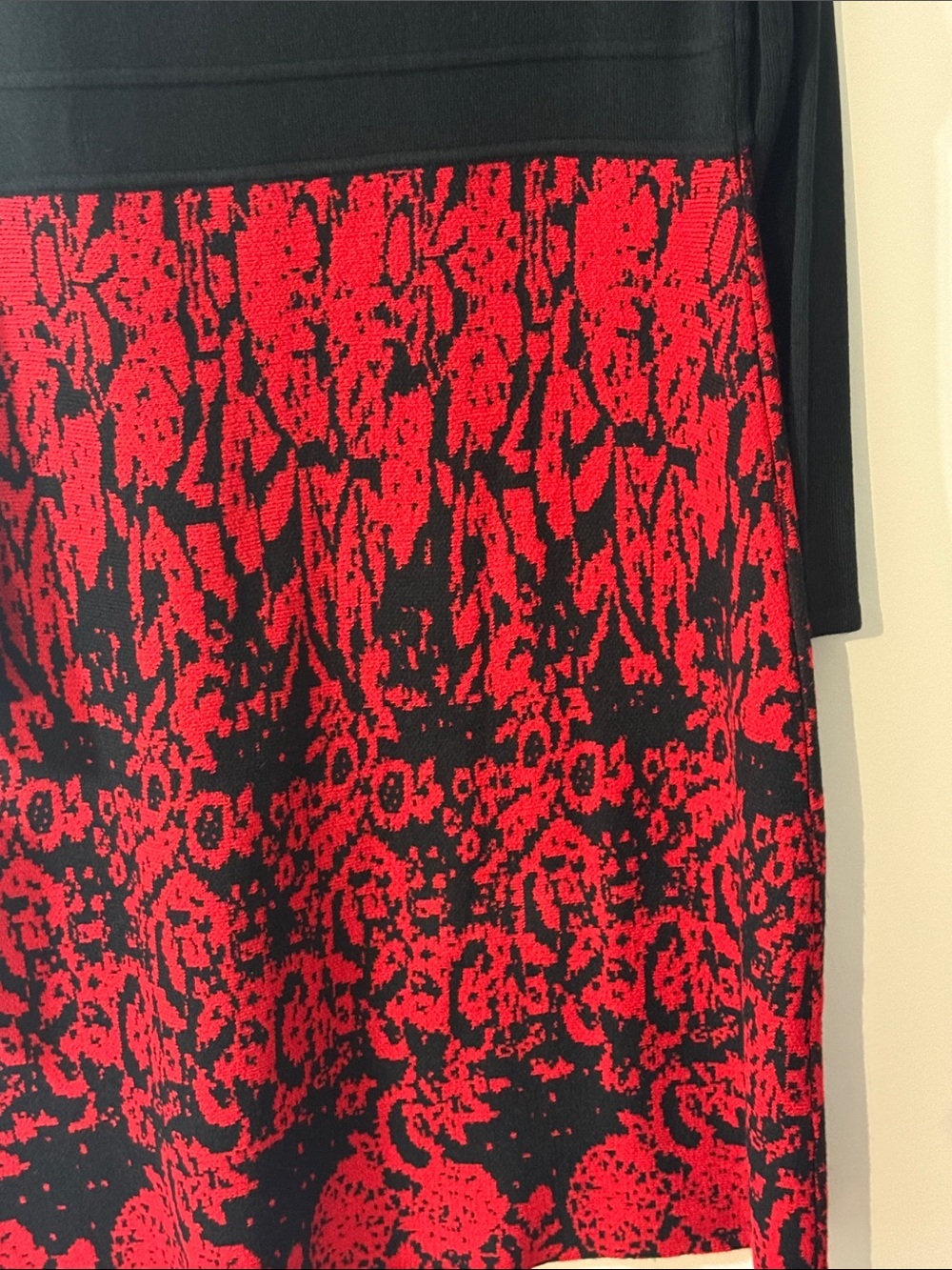 Madison Leigh Black Red A-Line Sweater Dress - Size M, L - Picture 9 of 11